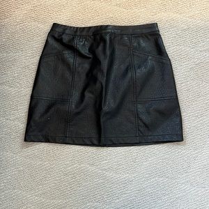 Black pleather kids skirt